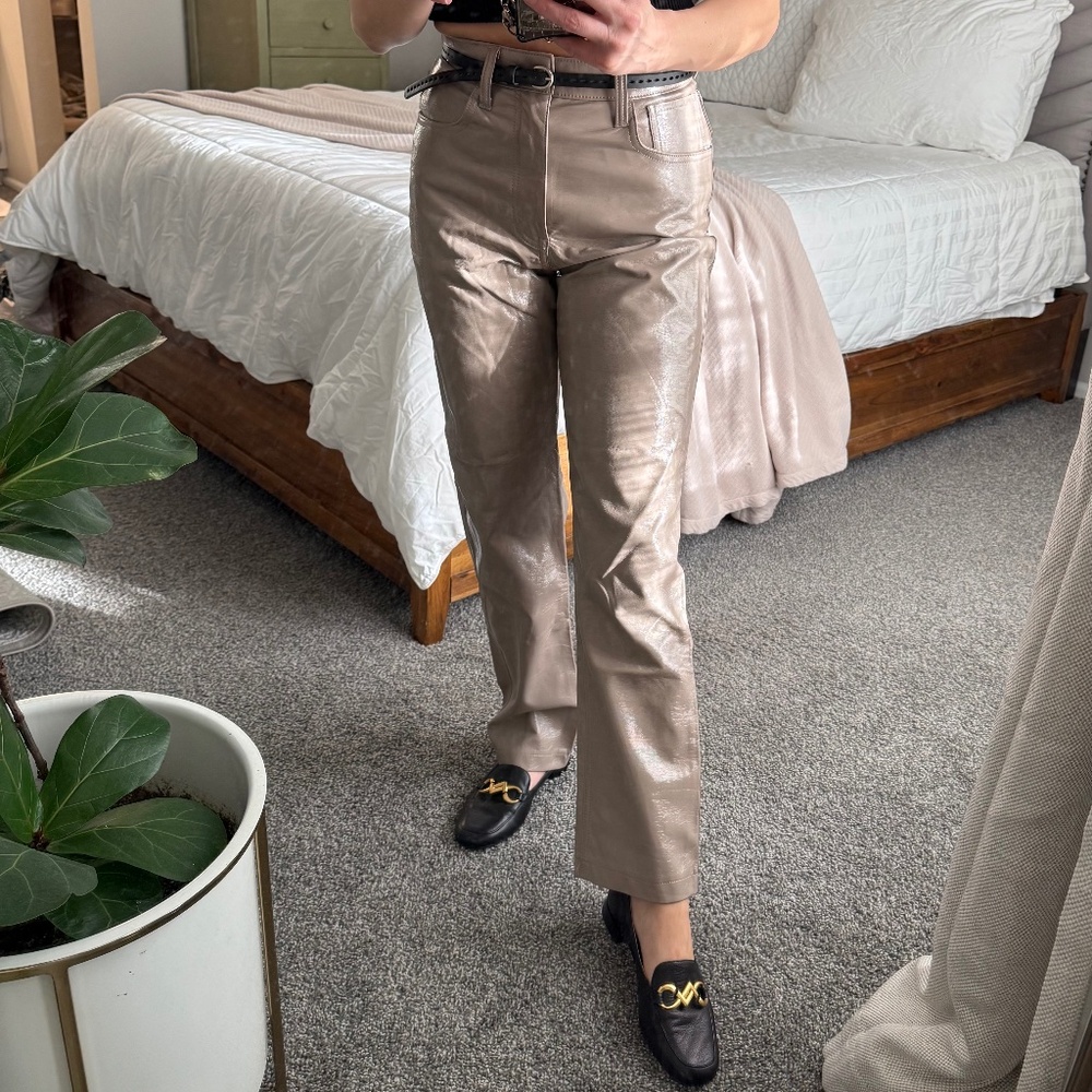 Faux leather Abercrombie pants